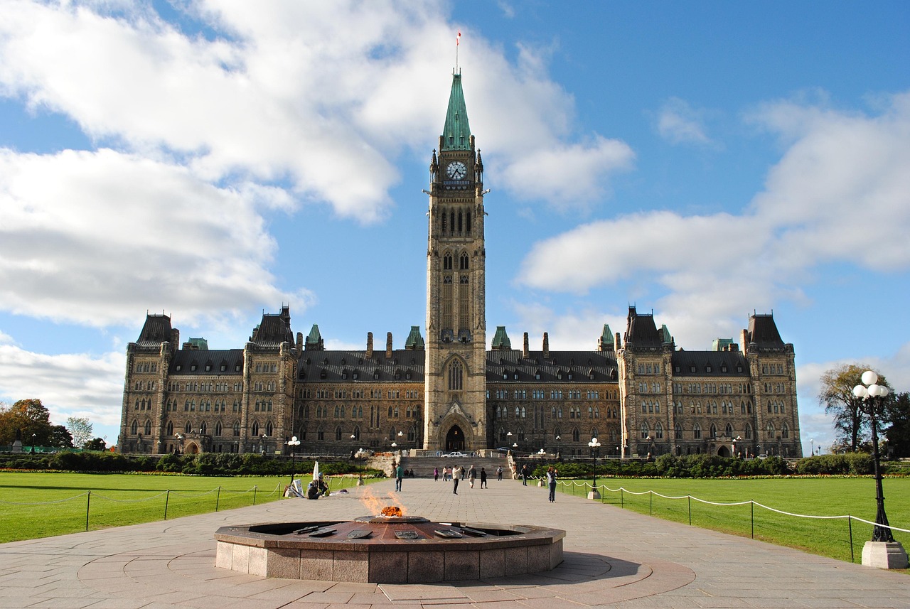 Parliament Hill government buildings in Ottawa, Canada