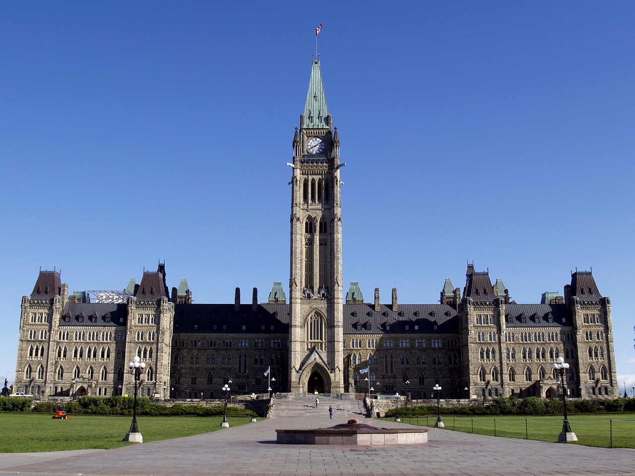 The Canadian Parliament buildings and Peace Tower in Ottawa