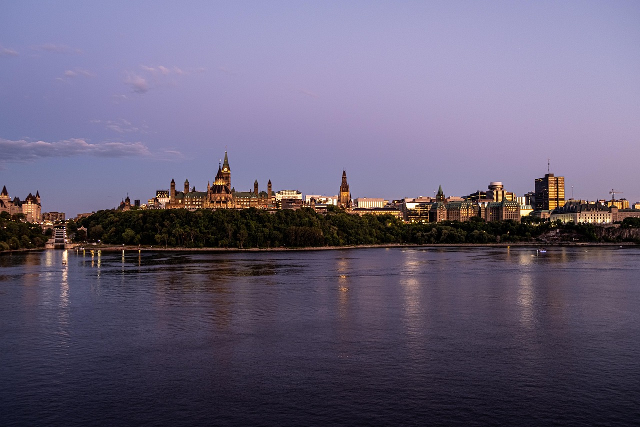 Parliament Hill and the Peace Tower in Ottawa, home of Canada's federal government